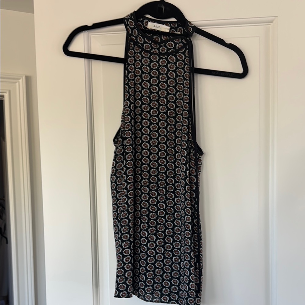 A.L.C. Black and White Floral Top